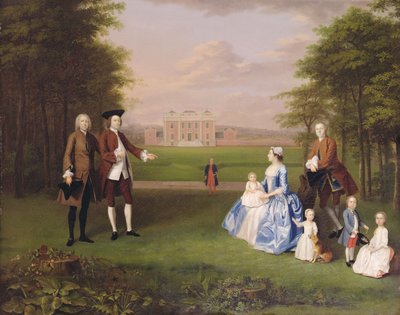 Robert Gwillym von Atherton und seine Familie, ca. 1745-7 von Arthur Devis