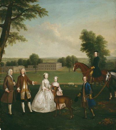 Thomas Lister und Familie im Gisburne Park von Arthur Devis