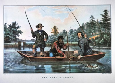 Einen Forelle fangen, veröffentlicht von N. Currier von Arthur Fitzwilliam (after) Tait