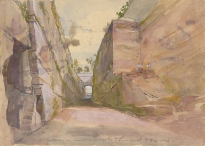 Einschnitt an der Manchester und Liverpool Eisenbahn von Arthur Fitzwilliam Tait