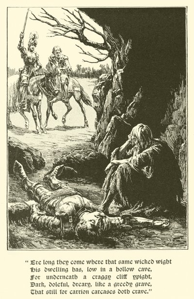 Der Rote Kreuzritter, in der Höhle der Verzweiflung von Arthur George Walker