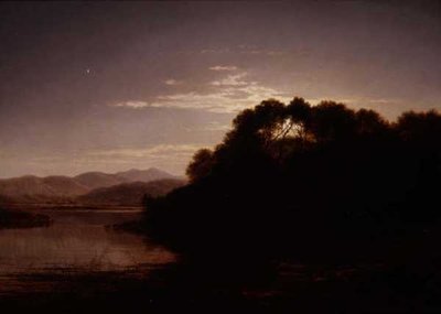 Mondaufgang am Ufer eines Sees von Arthur Gilbert