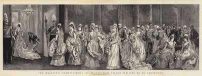 Der Zeichensaal Ihrer Majestät im Buckingham Palace, wartend auf die Vorstellung von Arthur Hopkins