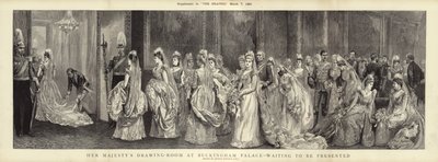 Der Zeichensaal Ihrer Majestät im Buckingham Palace, wartend auf die Vorstellung von Arthur Hopkins