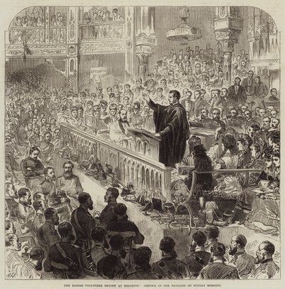 Die Oster-Freiwilligenüberprüfung in Brighton, Gottesdienst im Pavillon am Sonntagmorgen von Arthur Hopkins