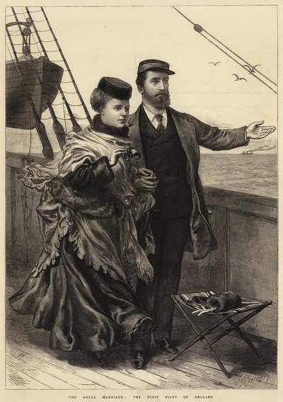 Die königliche Hochzeit, der erste Blick auf England von Arthur Hopkins