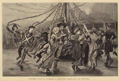 Winterleben in Kanada, ein Eislaufkarneval in Ottawa von Arthur Hopkins