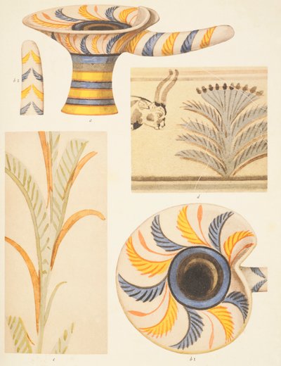 (Detail) der Töpferdekorationen von Knossos von Arthur John Evans