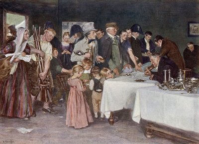 Das Volk von Preußen spendet seine Besitztümer, um einen neuen Krieg gegen Napoleon zu finanzieren von Arthur Kampf