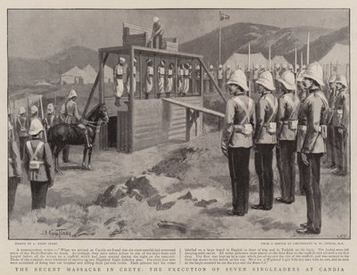 Das jüngste Massaker auf Kreta, die Hinrichtung von sieben Rädelsführern in Candia von Arthur Kemp Tebby