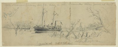 Unsere Dampfer passieren versunkene Bäume im Pomonkey River von Arthur Lumley
