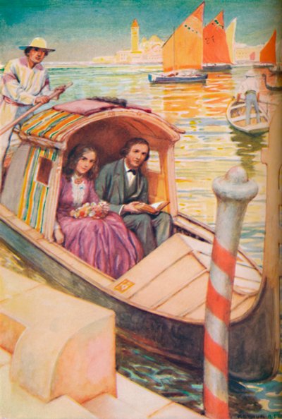 Die Brownings in der Gondelstadt, ca. 1925 von Arthur Percy Dixon