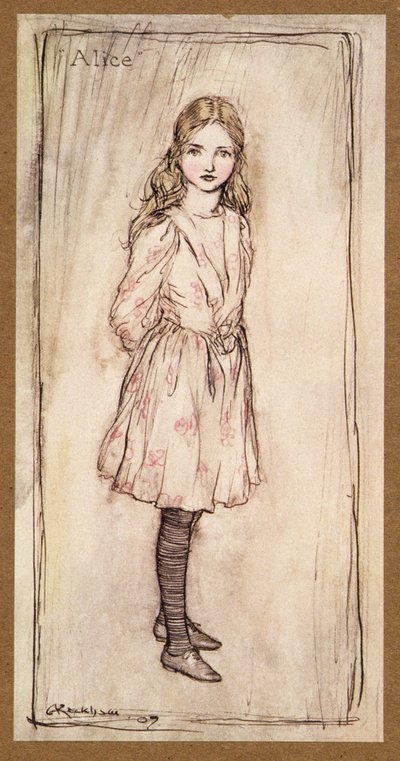 Alice (Frontispiz aus Alice im Wunderland von Lewis Carroll) von Arthur Rackham