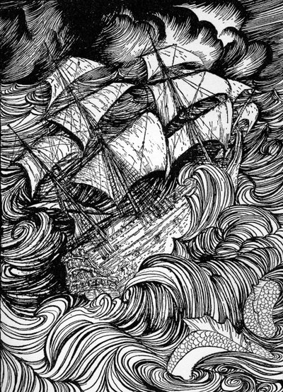 Manuskript in einer Flasche gefunden von Edgar Allan Poe von Arthur Rackham