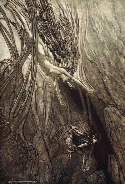 Ergreift den Plünderer! Rettet das Gold! Helft uns! Helft uns! Weh! Weh!, Illustration aus 