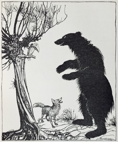 Der Bär und der Fuchs, Illustration aus 