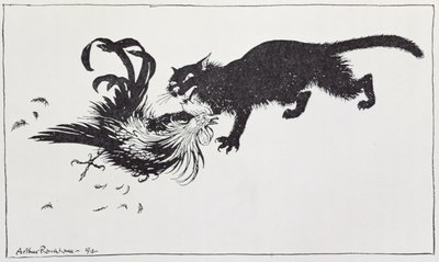 Die Katze und der Hahn, Illustration aus 