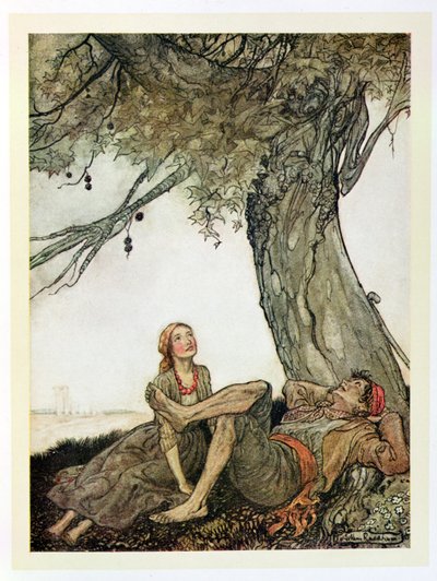 Die Reisenden und der Platanenbaum, Illustration aus 