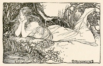 Undine blickt ins Wasser, aus 