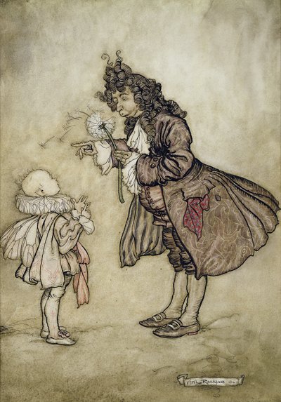 Wenn Ihre Majestät die Zeit wissen will, aus Peter Pan in Kensington Gardens von J.M. Barrie, veröffentlicht von Hodder and Stoughton, 1906 von Arthur Rackham