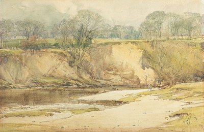 Ein Fliegenfischer an den Ufern der Wharfe von Arthur Reginald Smith