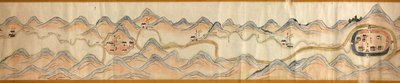 16.000. geliefert. Nach Norden ausgerichtet. Relief bildlich dargestellt. Vogelperspektive. Deckt den Wei-Fluss in Baoji Xian, Shanxi Sheng bis Shu Dao an der Grenze Shanxi-Sichuan ab. Zeigt Siedlungen, Rastplätze, Stationen, Gasthäuser, Tempel, Gebirgspäs von Arthur W. Hummel
