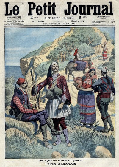 Albanische Typen: Gründung des Königreichs Albanien in Europa 1914 von Artist Unknown
