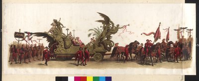 Wagen des Makart-Festzugs (Parade zum Silberjubiläum von Franz Josef und Elisabeth) am 27. April 1879 in Wien von Artist Unknown