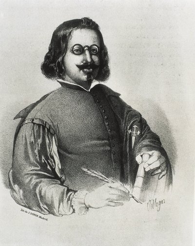 DONON, Julio (19. Jahrhundert). Francisco de Quevedo. Lithographie von Artist Unknown