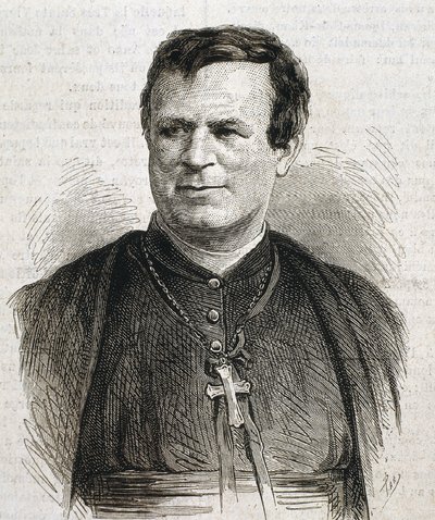 Claude Marie Dubuis. Englisch geborener Prälat der römisch-katholischen Kirche. Er diente als Bischof von Galveston von 1862 bis 1892. Gravur. Spanien. Katalonien. Barcelona. Universitätsbibliothek Barcelona von Artist Unknown