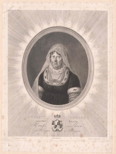 Herzogin von Bayern Louise (Druck) von Artist Unknown