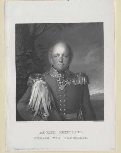 Herzog von Cambridge Adolf Friedrich von Artist Unknown