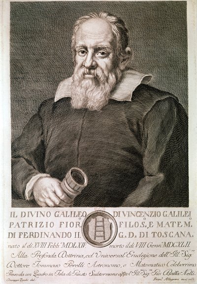 Porträt von Galileo Galilei, italienischer Philosoph, Astronom und Mathematiker von Artist Unknown