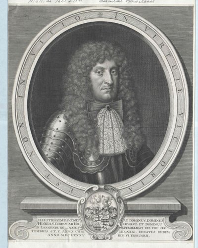 Hezekiah Graf Hohenlohe-Waldenburg-Pfedelbach von Artist Unknown