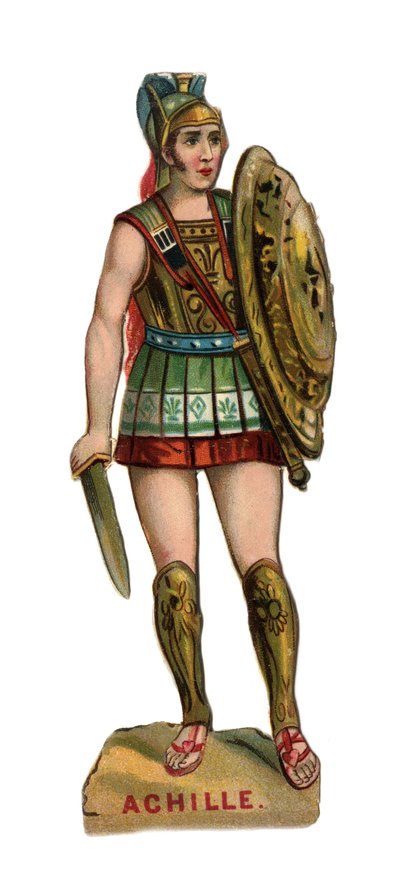 Porträt von Achilles, griechischer Held des Trojanischen Krieges. Chromo von Artist Unknown