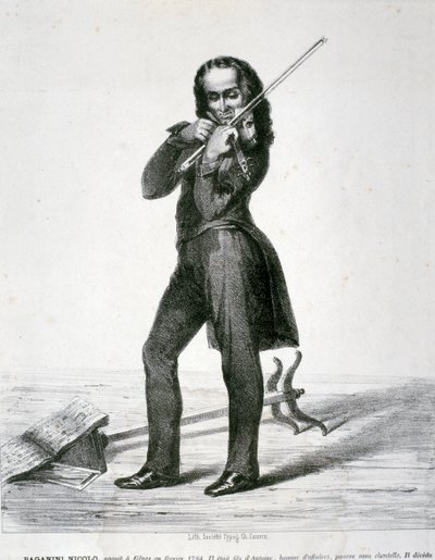 Porträt von Niccolo Paganini von Artist Unknown