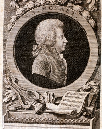 Porträt von Wolfgang Amadeus Mozart von Artist Unknown