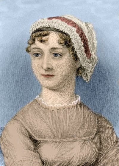 Porträt der englischen Schriftstellerin Jane Austen von Artist Unknown