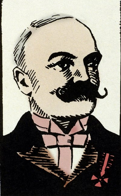Porträt des italienischen Schriftstellers Emilio Salgari (1863-1911) von Artist Unknown