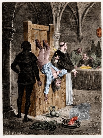 Szene der Inquisition mit Folter von Artist Unknown