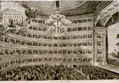 Teatro alla Scala in Mailand, um 1880 von Artist Unknown