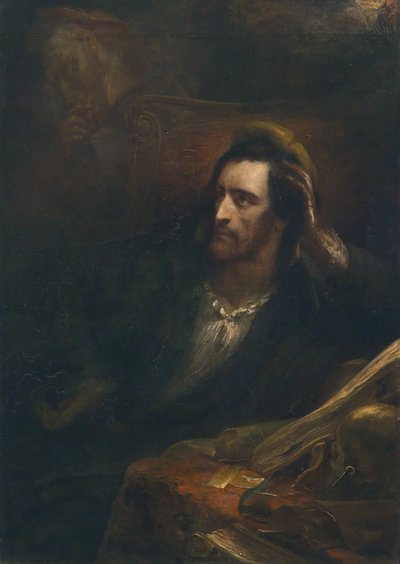 Faust in seiner Studierstube (signiert und datiert Ary Scheffer 1831) von Ary Scheffer