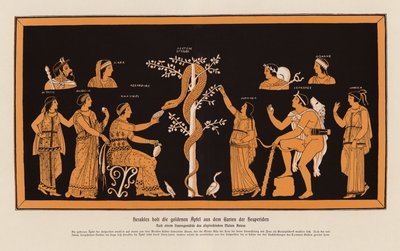 Herakles stiehlt die goldenen Äpfel aus dem Garten der Hesperiden von Asteas Asteas