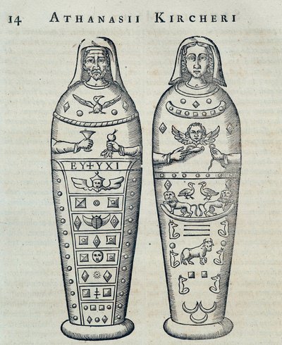 Mumien - in „Sphynx mystagoga“ von Athanase Kircher von Athanasius Kircher