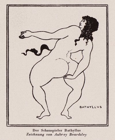 Bathyllus, römischer Tänzer und Pantomime-Darsteller von Aubrey (after) Beardsley