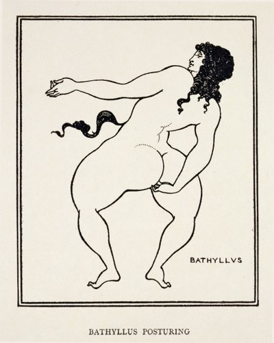 Bathyllus, römischer Tänzer und Pantomime-Darsteller von Aubrey Beardsley