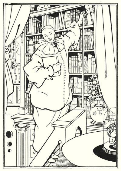 Entwurf für das Titelblatt von "Pierrot" von Aubrey Beardsley