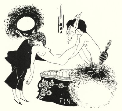 Entwurf für Schlussvignette von Aubrey Beardsley