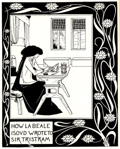 Wie La Beale Isoud an Sir Tristram schrieb. Illustration zum Buch Le Morte d