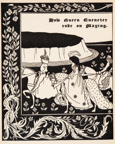Wie Königin Guenever am Maifest ritt von Aubrey Beardsley